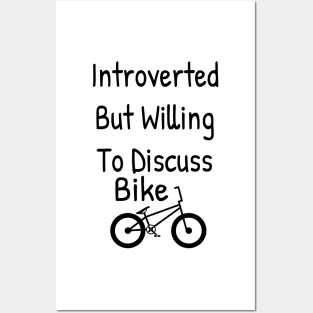 Introverted But Willing To Discuss Bike Posters and Art